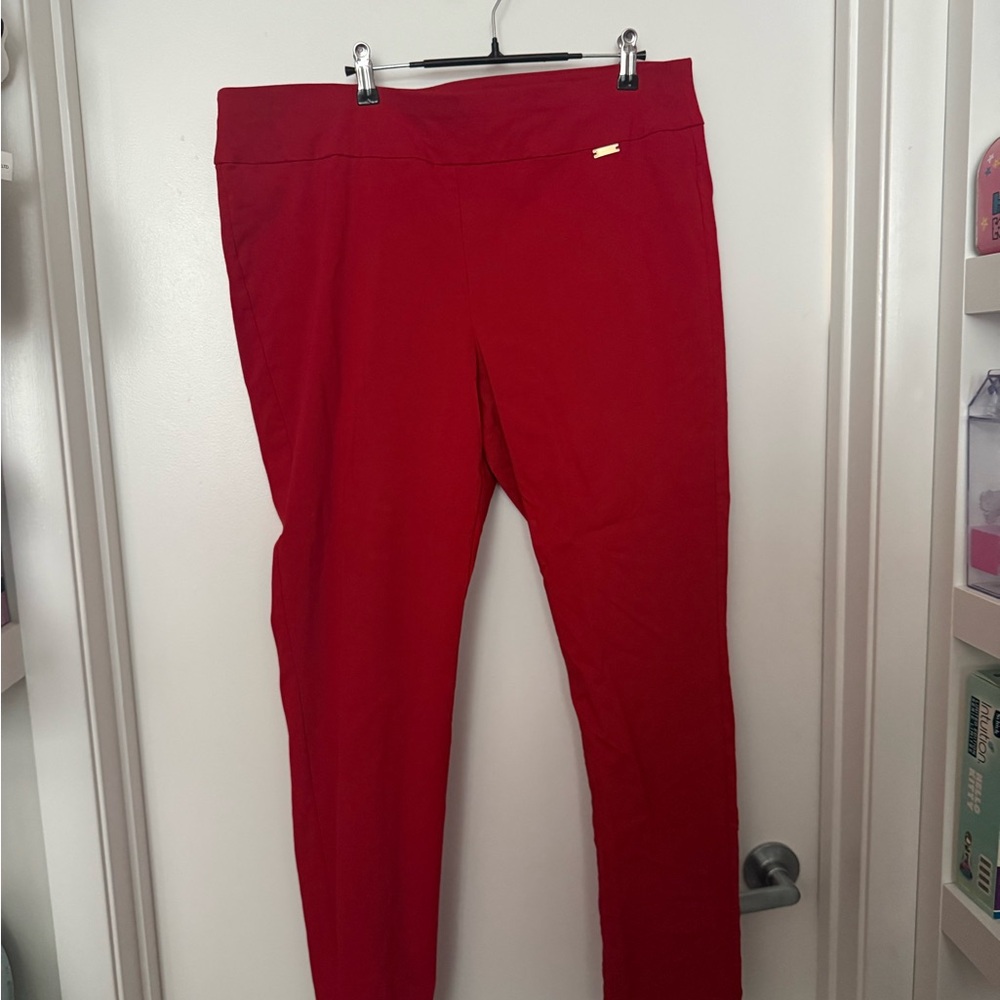 INC International Concepts Red Straight Leg Pants